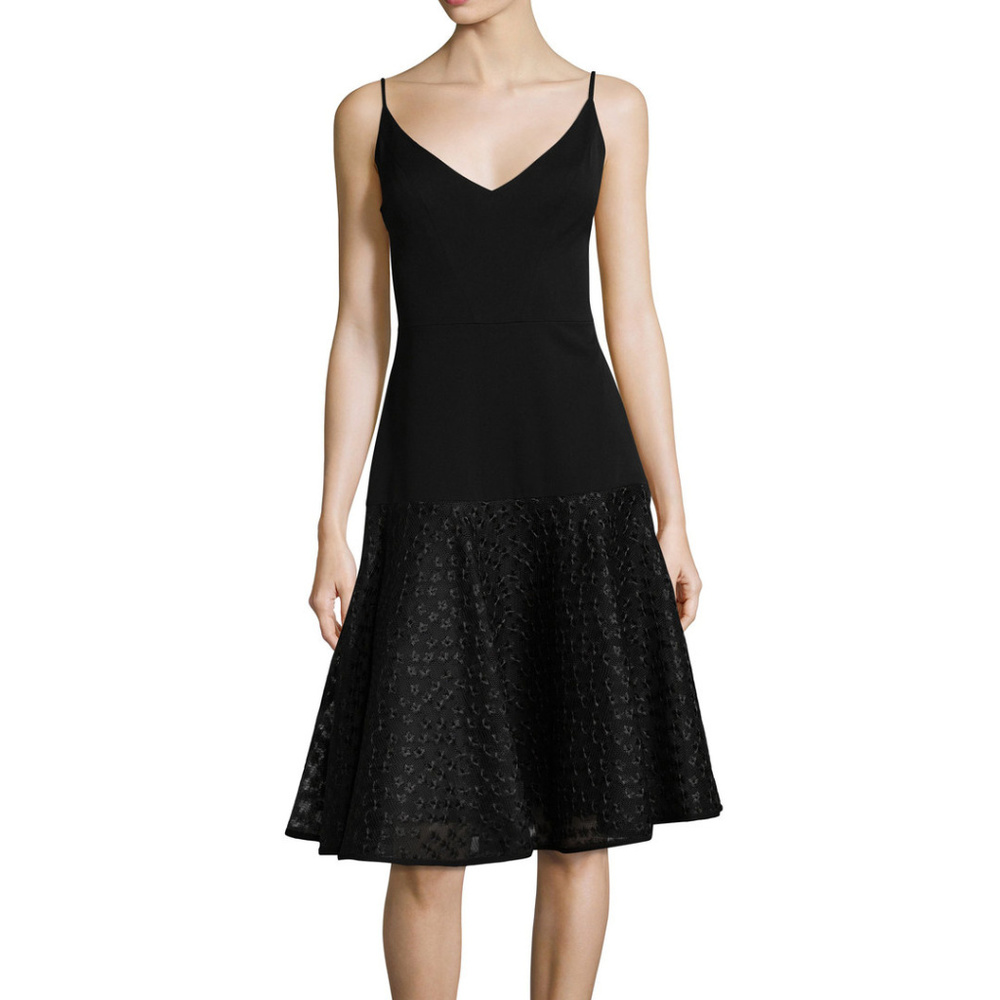 Black Halo Black Vondra embroided Mesh Dress 2